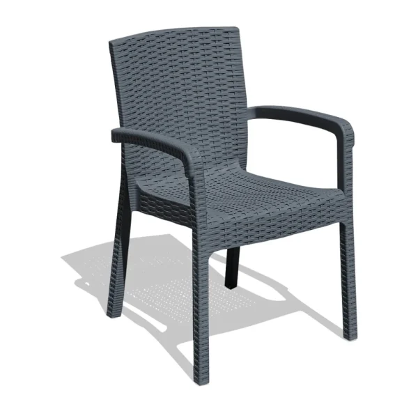 Table vitré Crystal Garden et 6 chaises 90x150 cm – Image 2