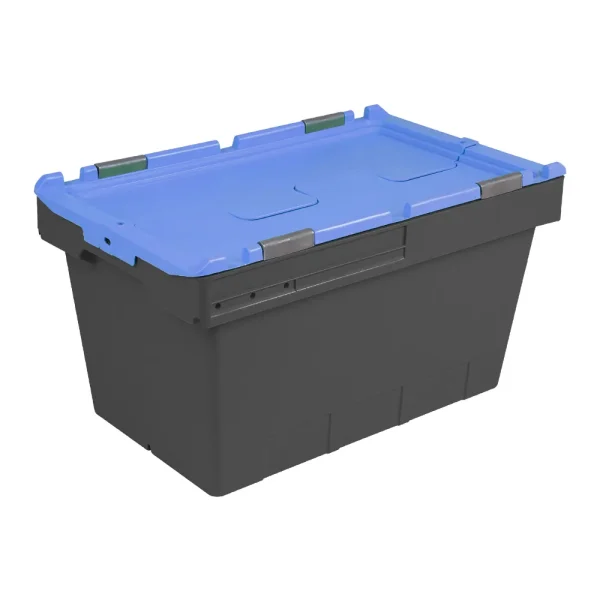Bac navette gerbable avec couvercle 28L