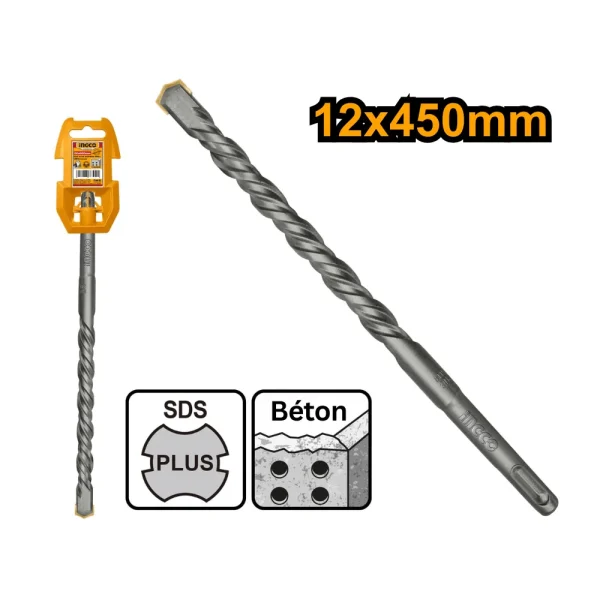INGCO Foret à béton sds plus 12x450 mm