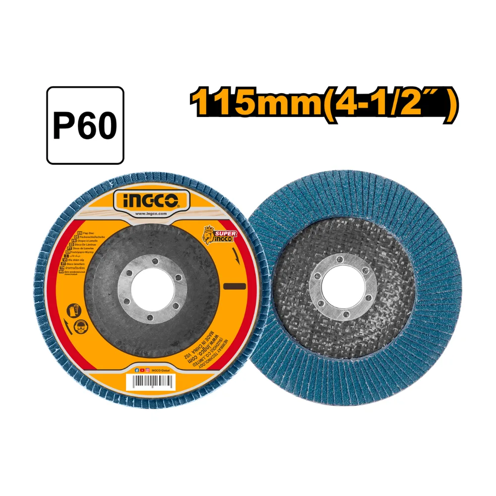 INGCO Disque à lamelles en zirconium P60 115 mm