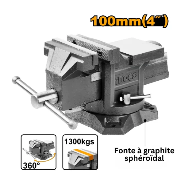 INGCO Etau d'établi pivotant 1300 kg