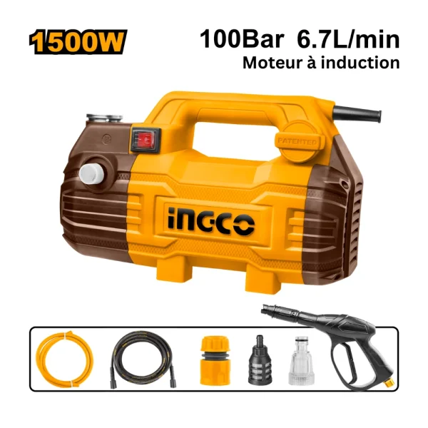 Nettoyeur à haute pression 1500W – 100 Bar