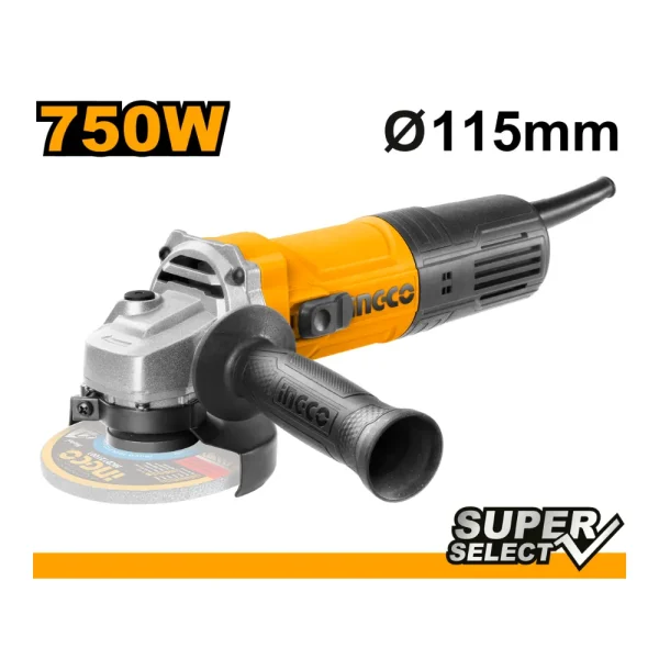 Meuleuse d’angle 750W 115 mm AG75028 ingco