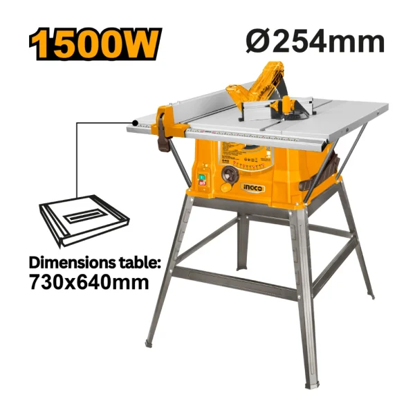 INGCO Scie à table 1500W Ø254mm