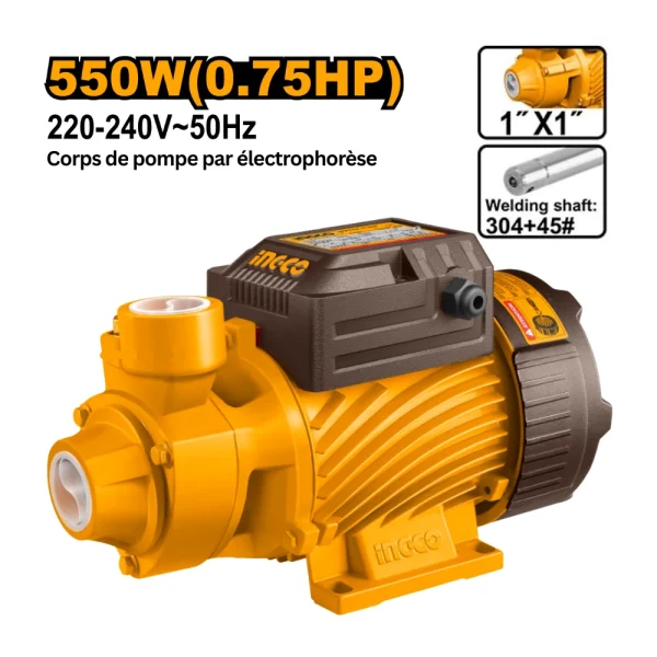 INGCO Pompe à eau 550W 0.75 HP