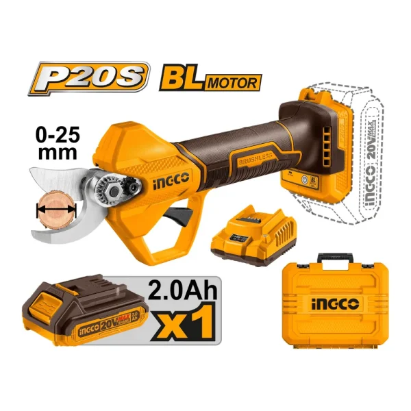 Cisaille droite dans fil 20V avec 1 batterie 2A + 1 chargeur