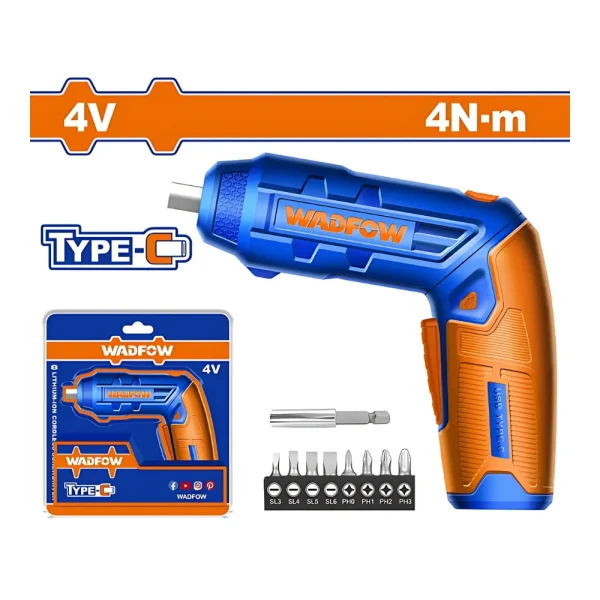 Visseuse sans fil 4V (8 embouts cr-v de 25 mm + support + 1 connecteur)