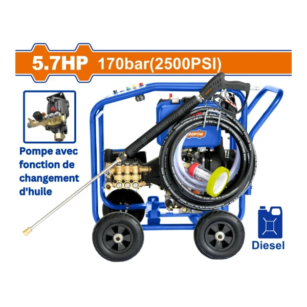 Nettoyeur à haute pression diesel 5,7HP 170 bar