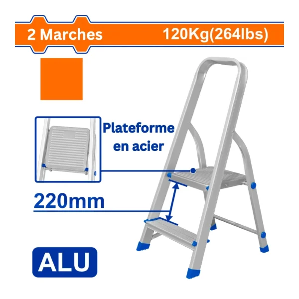 Escabeau aluminium 2 marches