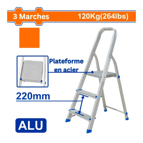 Escabeau aluminium 3 marches