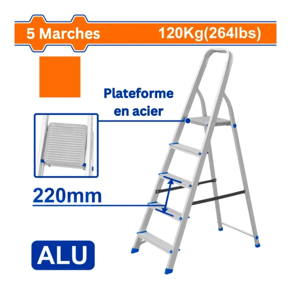 Escabeau aluminium 5 marches