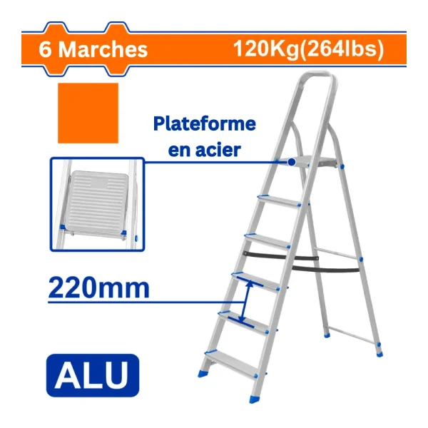 Escabeau aluminium 6 marches