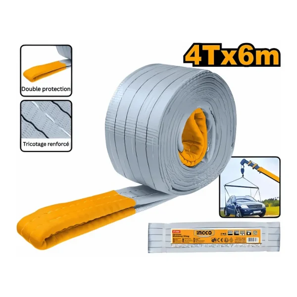 Élingue de levage en sangle 4T – 6m
