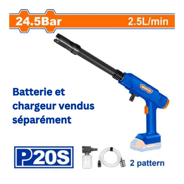 Nettoyeur à haute pression à batterie 20V / 24,5 bar