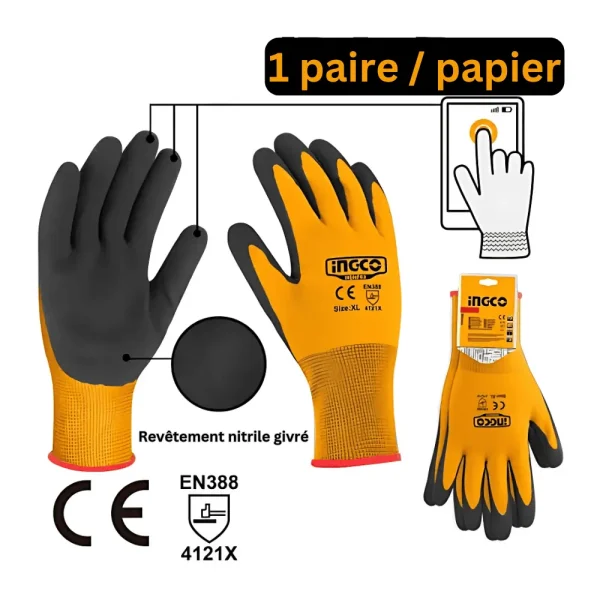 Gant en nitrile givré XL
