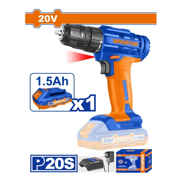 Perceuse sans fil 20V avec 1 batterie 1.5A + 1 chargeur