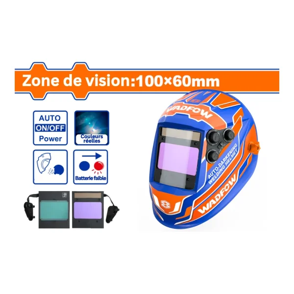 Casque de soudage auto-obscurcissant 100 x 60 mm