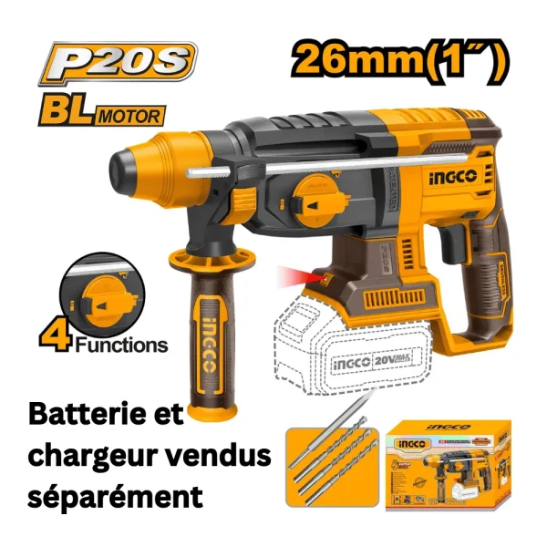 Marteau perforateur sans fil 20V SDS-Plus 1100rpm