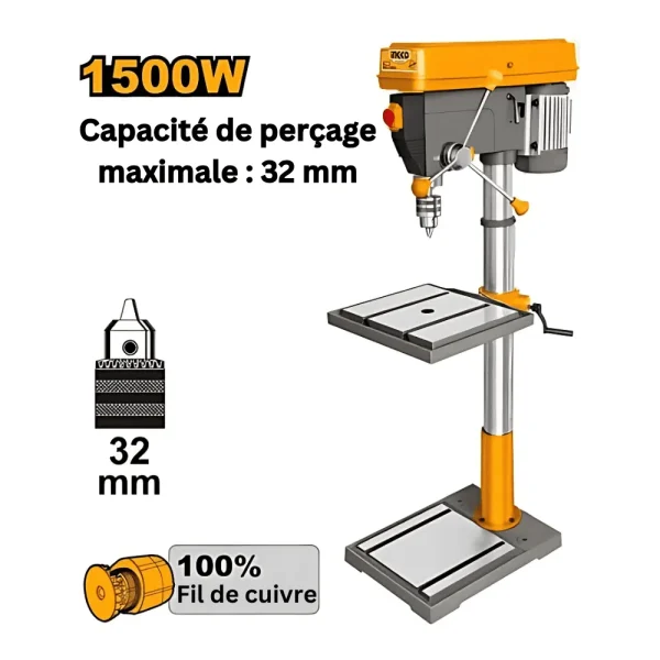 Perceuse à colonne 1500W 32 mm