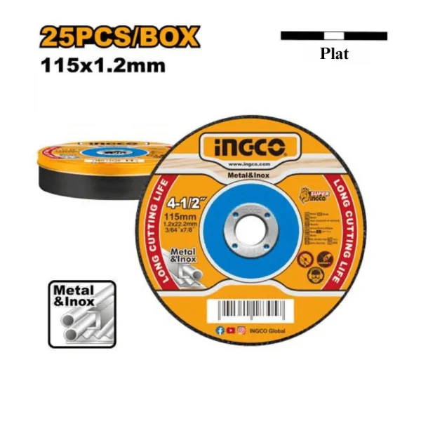 Jeu de 25 disques à couper en métal 115x1.2 mm
