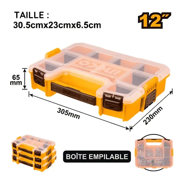 Organiseur de rangement avec compartiments