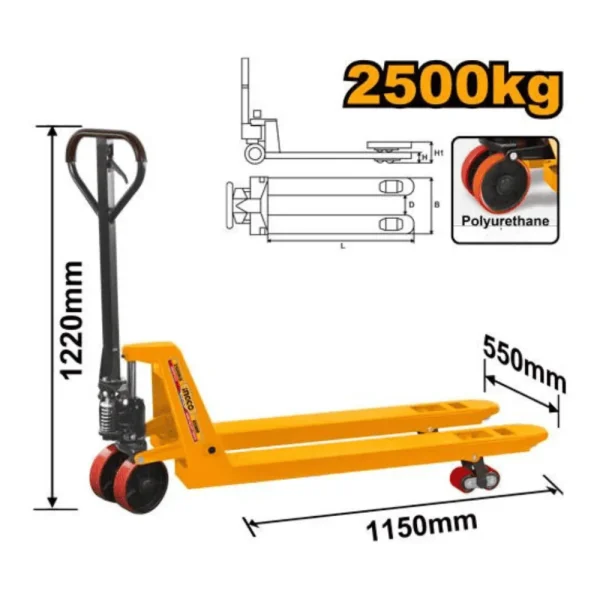Transpalette manuel 2.5 tonnes