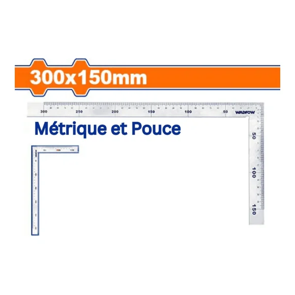 Equerre menuisier 300 mm x 150 mm (12"x 6")