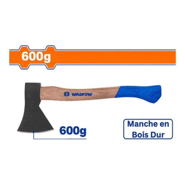 Hache 0.6 kg manche en bois dur