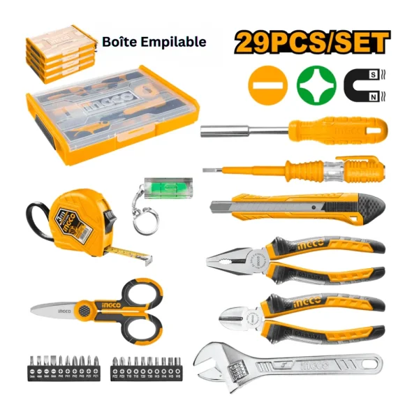 Coffret d’outils à main 29 pièces avec étui