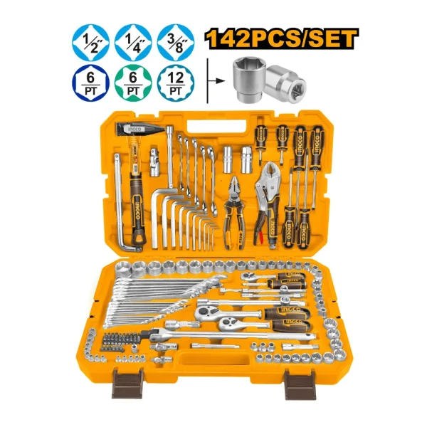 Ensemble d'outils de combinaison de 142 pièces