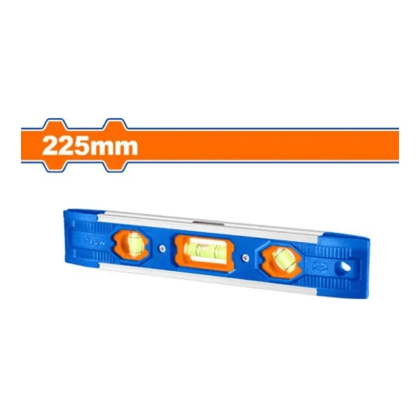 Niveau maçon aimenté en alu et abs 22.5 cm