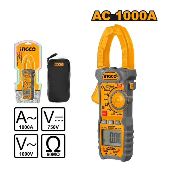 Pince ampèremétrique numérique AC/DC 1000A