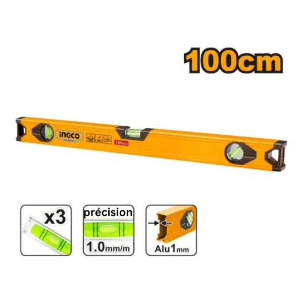 Niveau maçon 100 cm alu