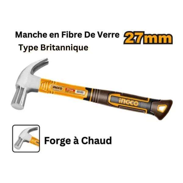 Marteau arrache clou type britannique 27 mm