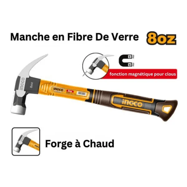 Marteau arrache clou 220g 8oz