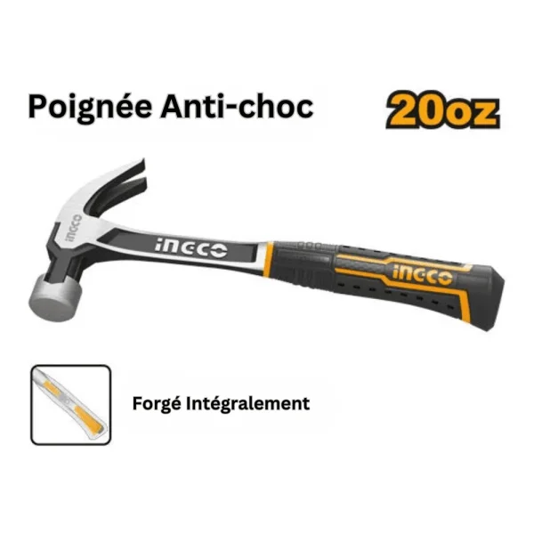 Marteau arrache clou 560g 20oz
