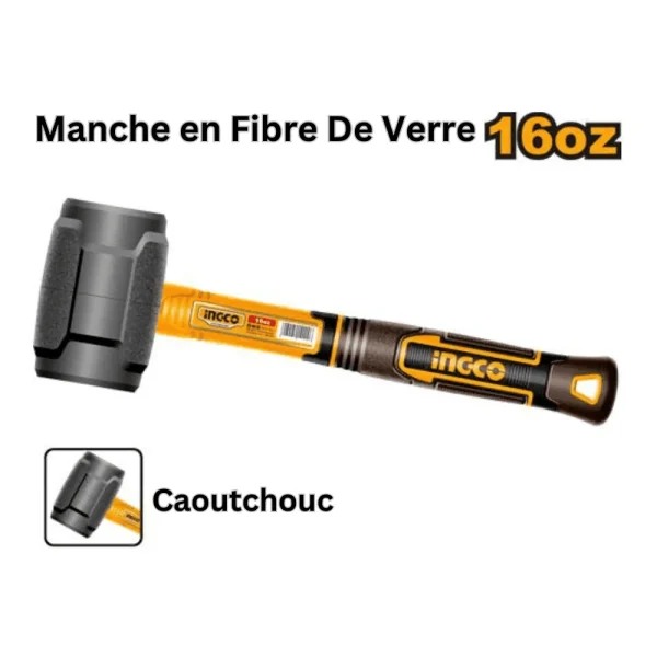 Marteau maillet en caoutchouc 450g 16oz