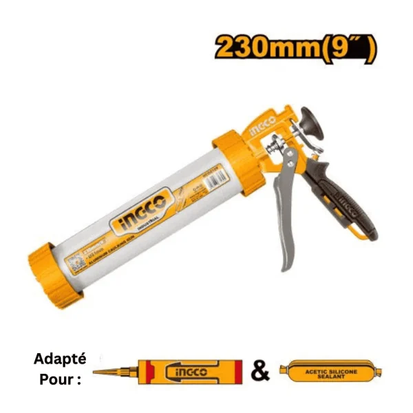 Pistolet à calfeutrer en aluminium 230 mm (9")