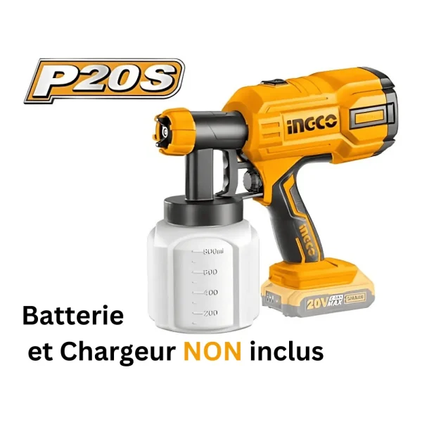 Pistolet pulvérisateur sans fil 20V