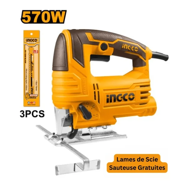 Scie sauteuse 570W 65 mm + 3 lames