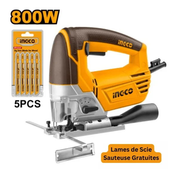 Scie sauteuse 800W 110 mm + 5 lames