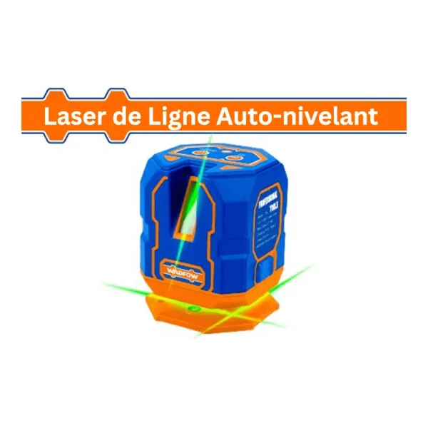Niveau laser 30 m auto-nivelant faisceaux verts 5 lignes