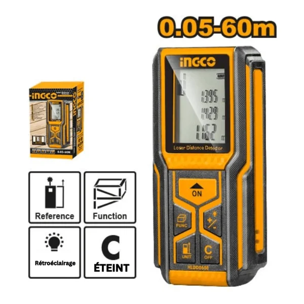 Télémètre laser 0,05 à 60m
