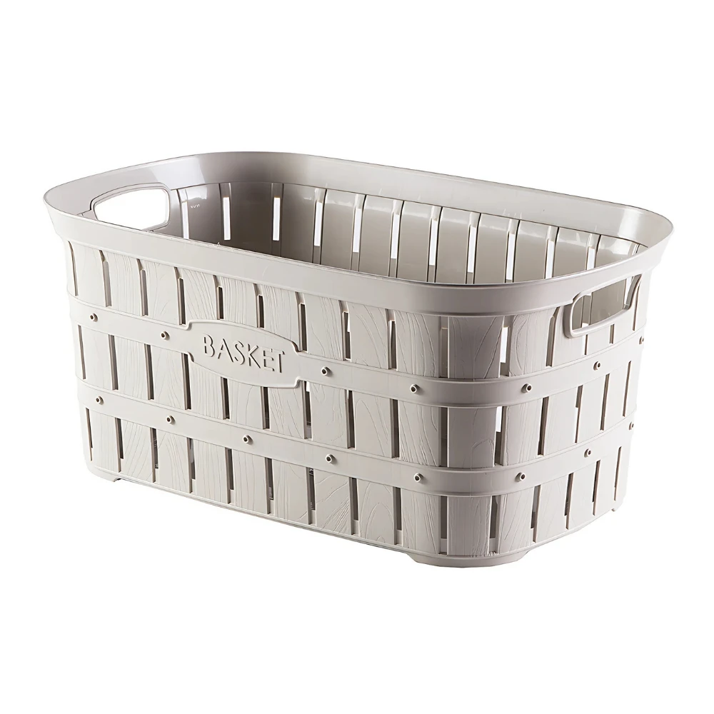 1040 Panier à linge ajouré rose 20L