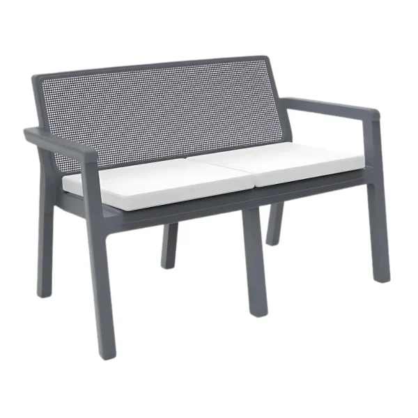 Salon d’extérieur Milano avec coussins – 6 places + table basse Antrasite – Image 3
