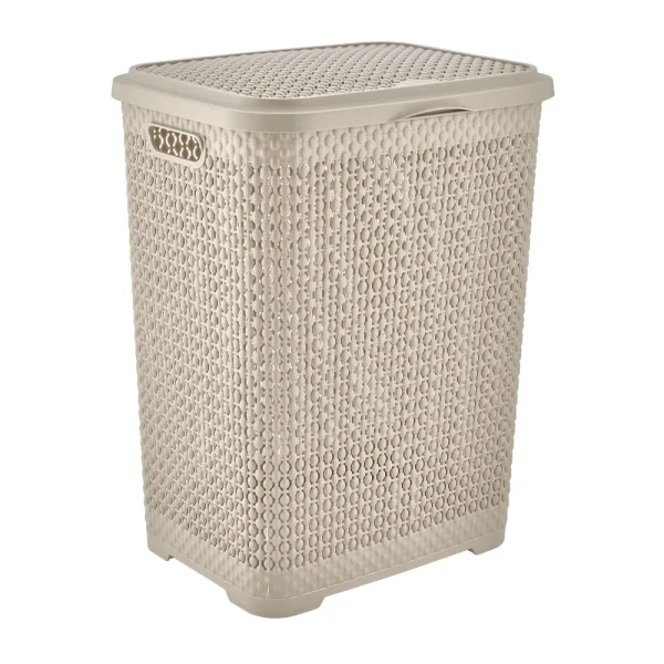 Panier à linge avec couvercle 55L