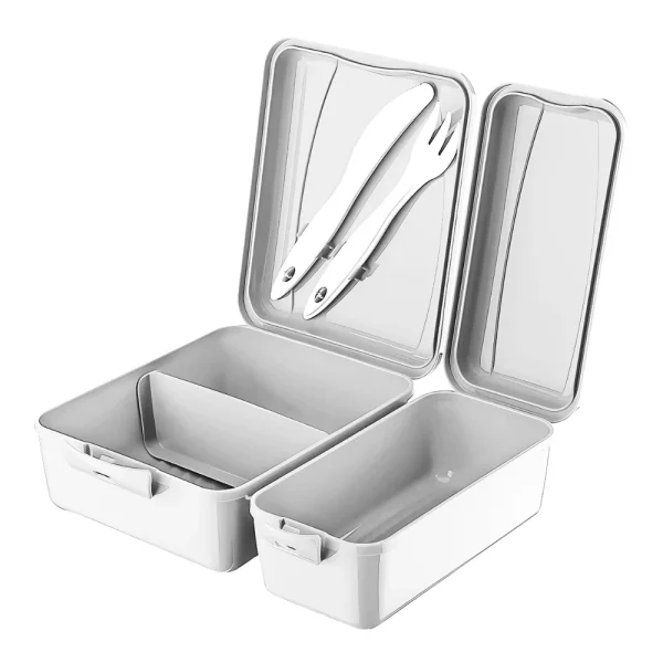 Ensemble de 2 boîtes à déjeuner 1300 ml avec couvercles à clip – Image 2