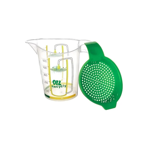 Récipient de filtration d'huile 500 ml gradué avec passoire Intégrée – Image 2