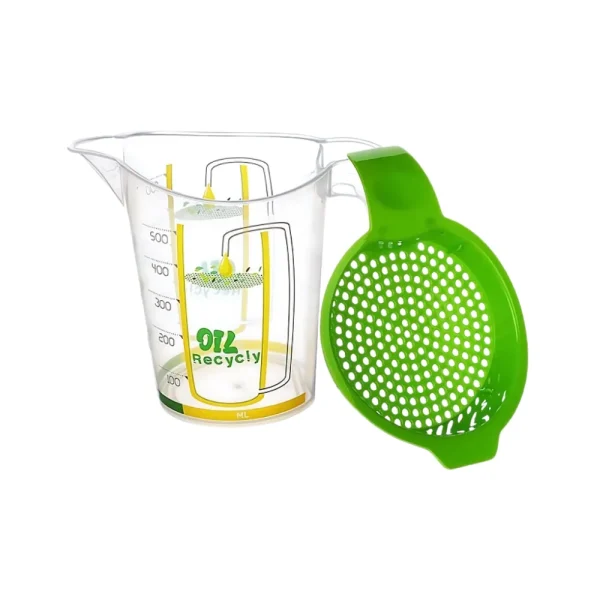 Récipient de filtration d'huile 500 ml gradué avec passoire Intégrée – Image 2