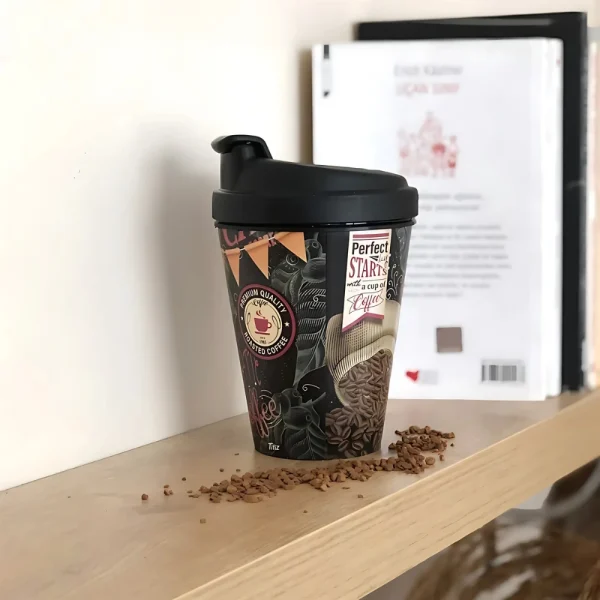 Gobelet à café isotherme 400 ml avec fermeture à clip – Image 6